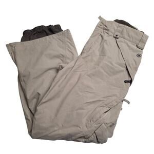 Men's M Burton B11A DryRide Tan Waterproof Snowboard Snow Lined Vented Pants